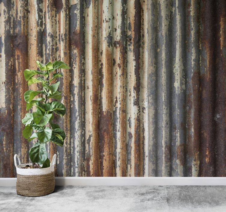 Fotomural pared textura lámina desgastada - TenVinilo