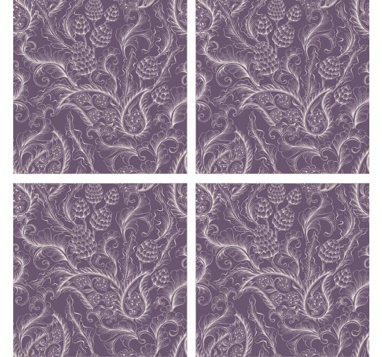 Portavasos motivo botánico elegante - TenVinilo