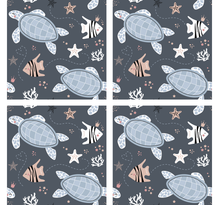 Portavasos frikis patrón de criaturas marinas - TenVinilo