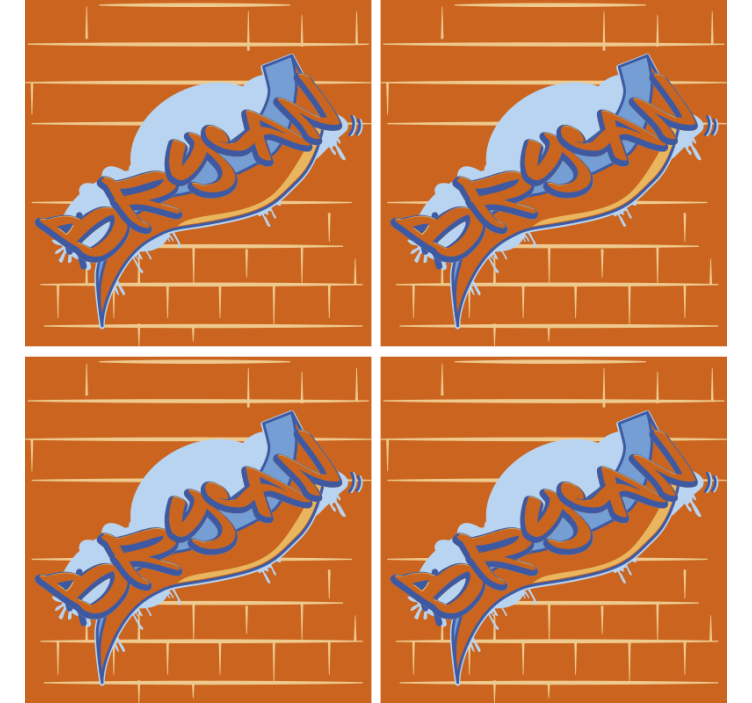 Portavasos moderno fondo de graffiti urbano - TenVinilo