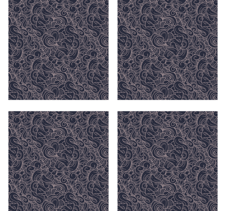 Portavasos patrón abstracto intrincado - TenVinilo