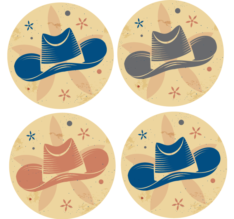 Portavasos frikis con motivo de sombrero estilizado - TenVinilo