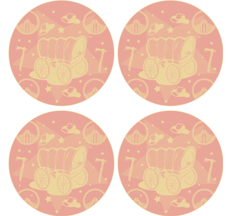 Portavasos frikis diseño retro de carrito - TenVinilo