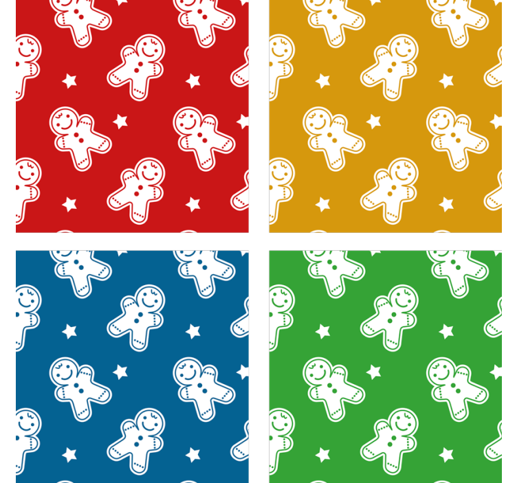 Portavasos navideño con diseño de personajes de jengibre - TenVinilo