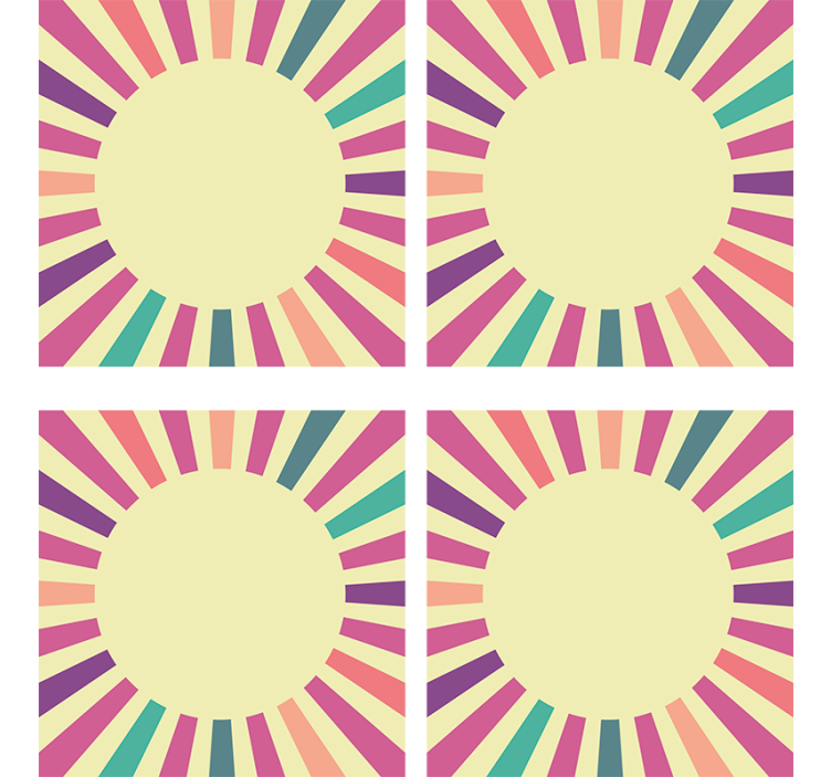 Portavasos moderno elemento circular geométrico - TenVinilo