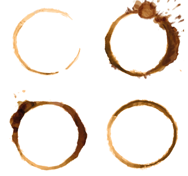 Posavasos modernos Rastro de café - TenVinilo