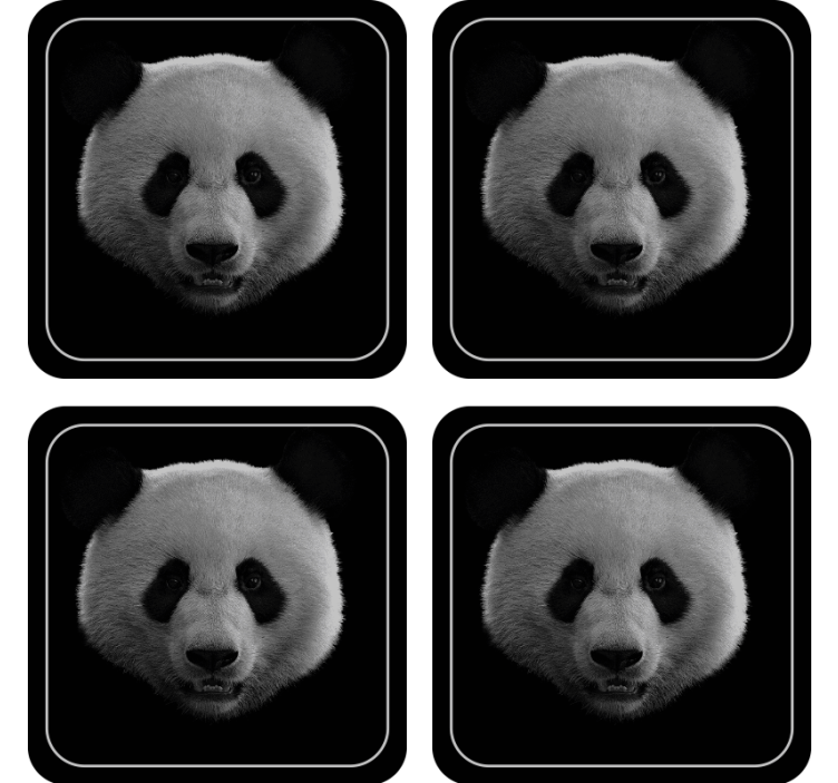 Portavasos frikis patrón de caras de panda - TenVinilo
