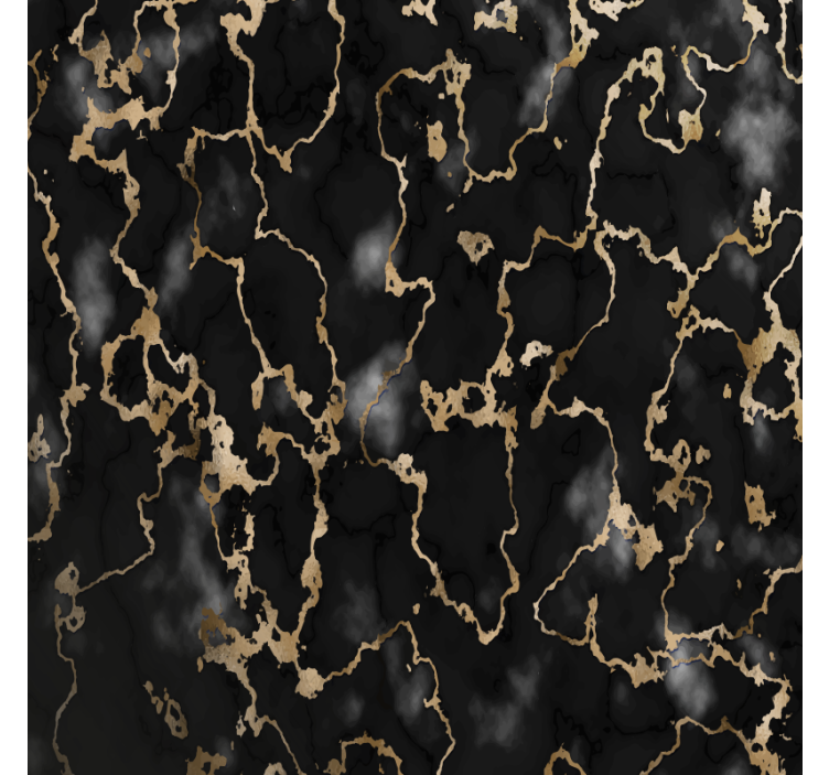 Portavasos patrón elegante negro y dorado - TenVinilo