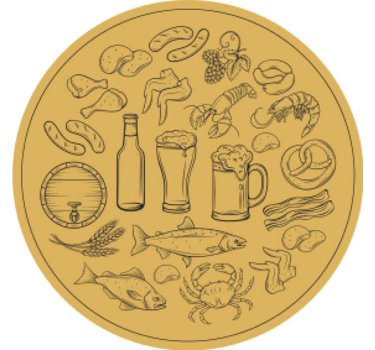 Portavasos cerveza Íconos de comida y bebida - TenVinilo