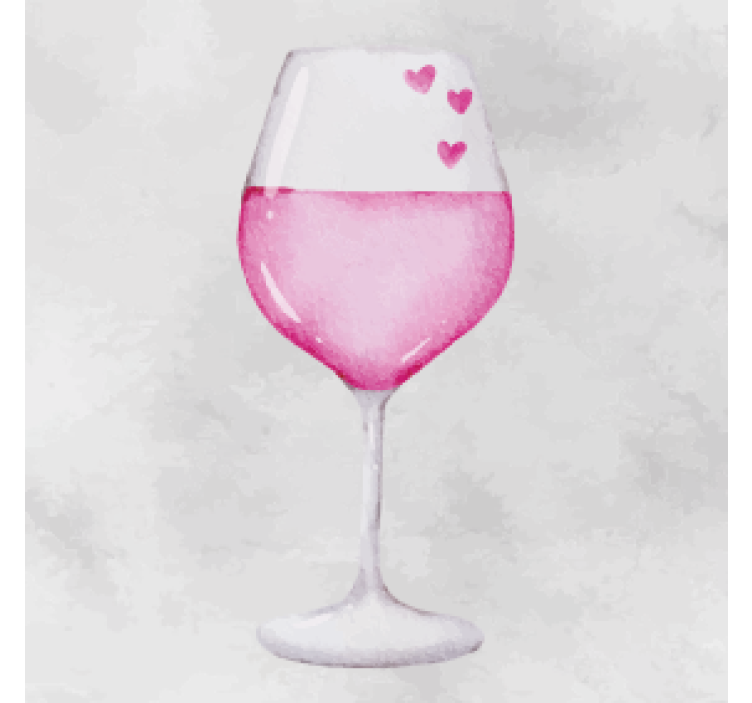 Portavasos personalizable cristal adornado con corazón - TenVinilo