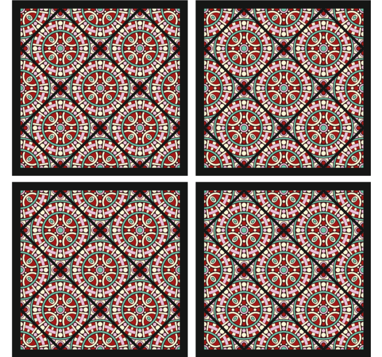 Portavasos patrón circular geométrico - TenVinilo