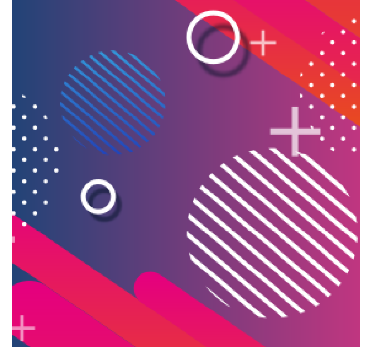 Portavasos patrón geométrico con círculos - TenVinilo