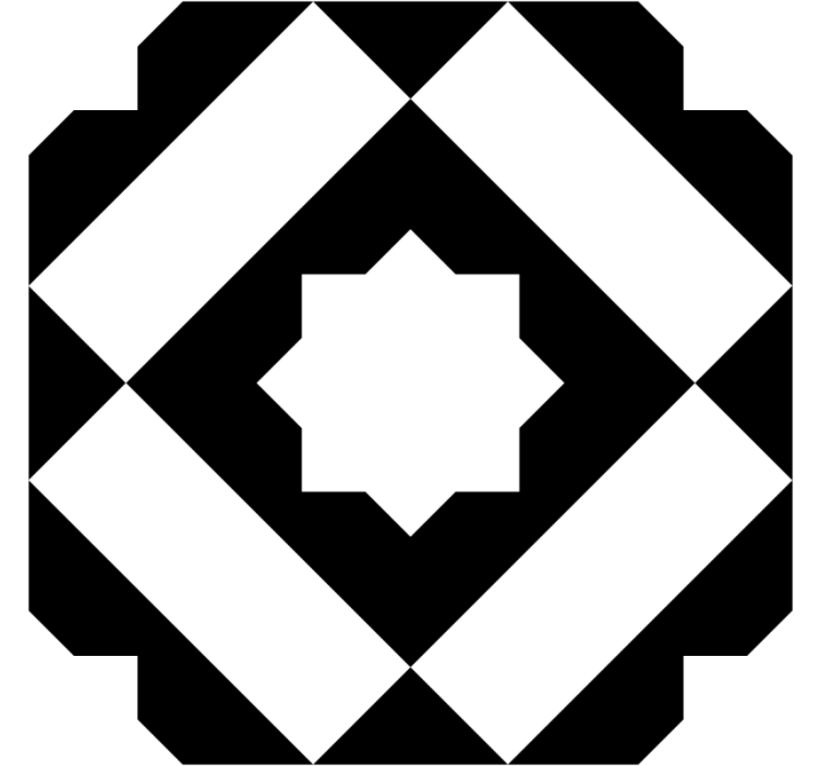 Portavasos patrón geométrico negro - TenVinilo