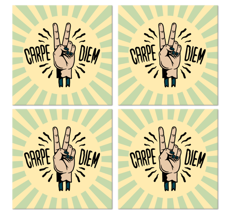 Portavasos con frases símbolo de la paz - TenVinilo