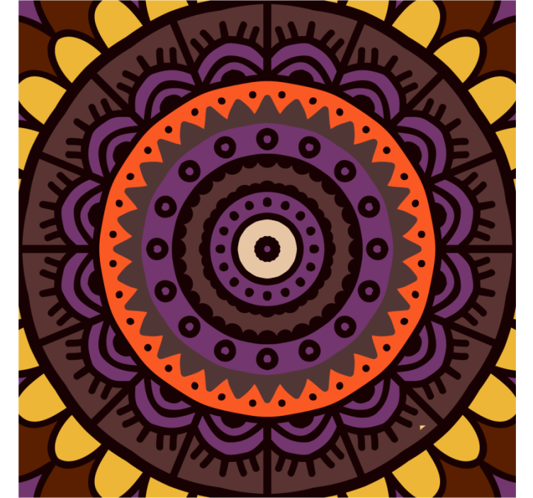 Portavasos diseño circular intrincado - TenVinilo