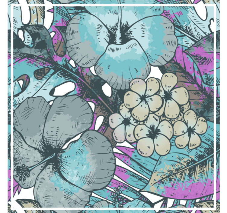 Posavasos textura Flores en efecto textura - TenVinilo