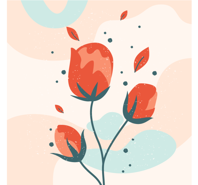 Portavasos moderno arreglo floral elegante - TenVinilo