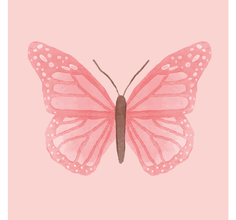 Portavasos vintage ilustración de mariposa rosa - TenVinilo