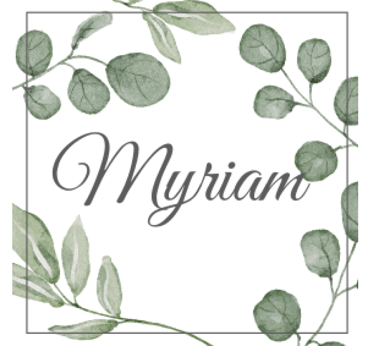 Portavasos personalizable patrón de hojas elegantes - TenVinilo