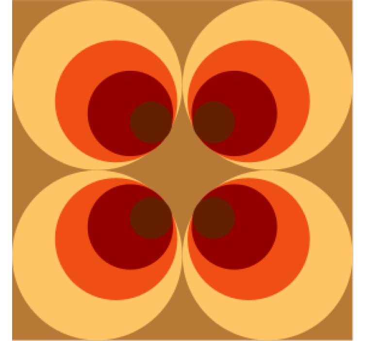 Portavasos patrón circular de degradado cálido - TenVinilo