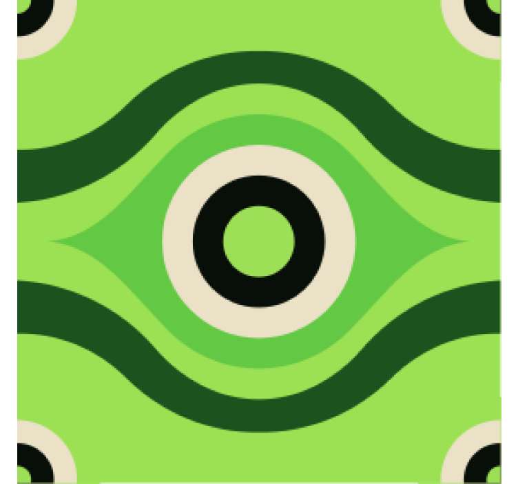 Portavasos patrón verde ondulado - TenVinilo