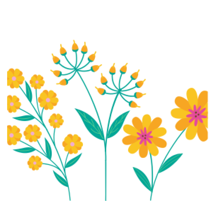 Portavasos cerveza composición de flores vibrantes - TenVinilo