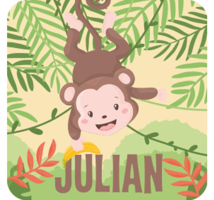 Portavasos frikis diseño de mono juguetón - TenVinilo