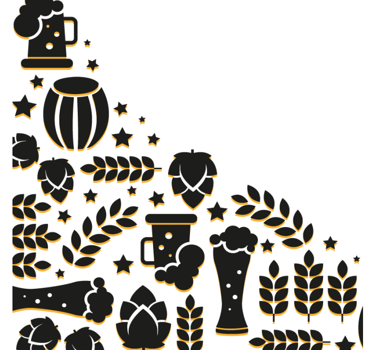 Portavasos cerveza composición de elementos de cerveza - TenVinilo