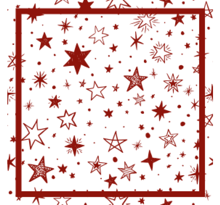 Portavasos navideño patrón estrellado festivo - TenVinilo