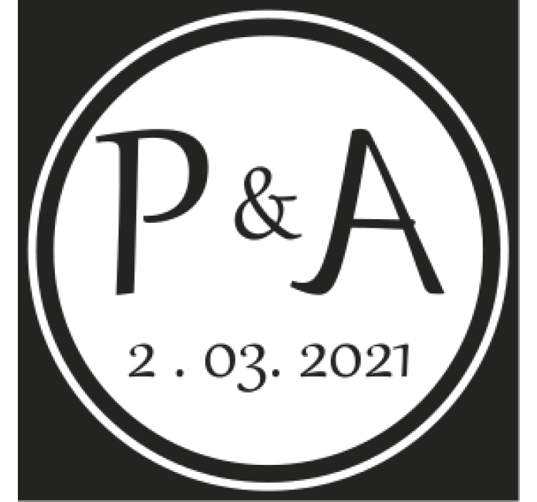 Portavasos personalizable con iniciales monogramadas - TenVinilo