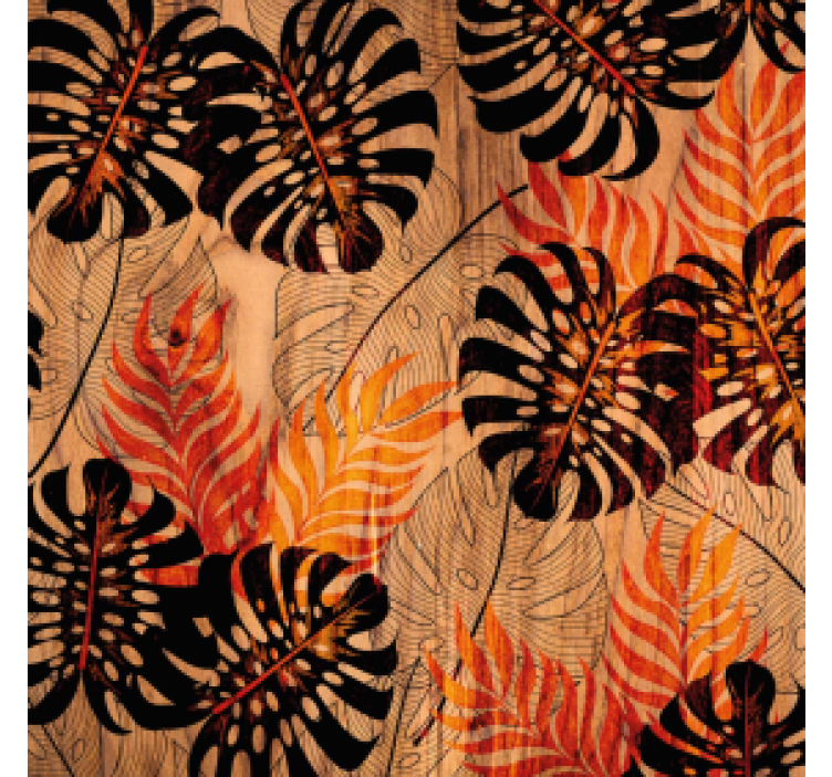 Portavasos patrón de follaje tropical - TenVinilo