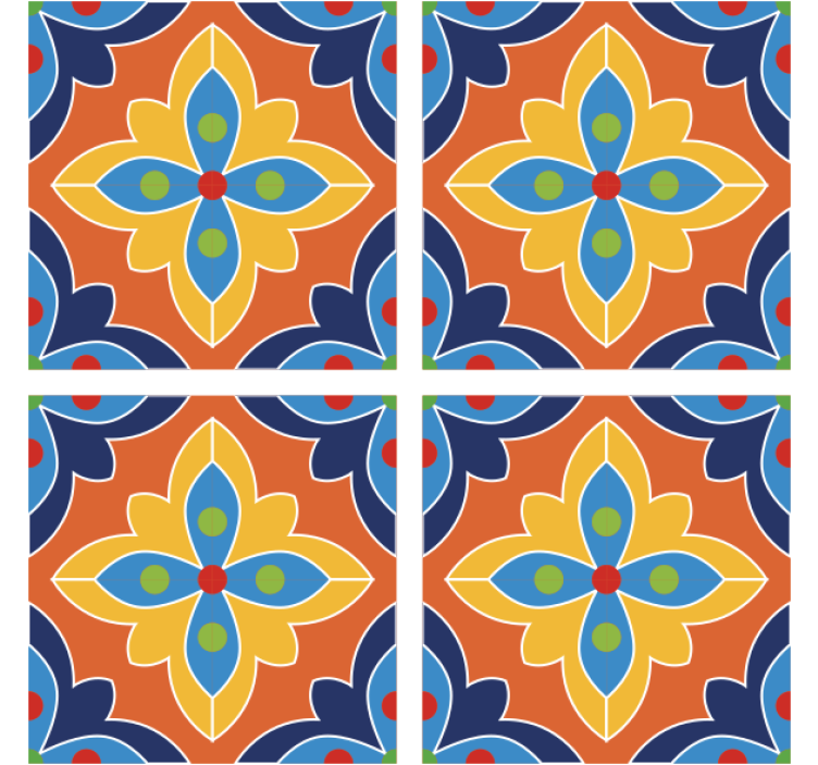 Portavasos ilustración floral vibrante - TenVinilo