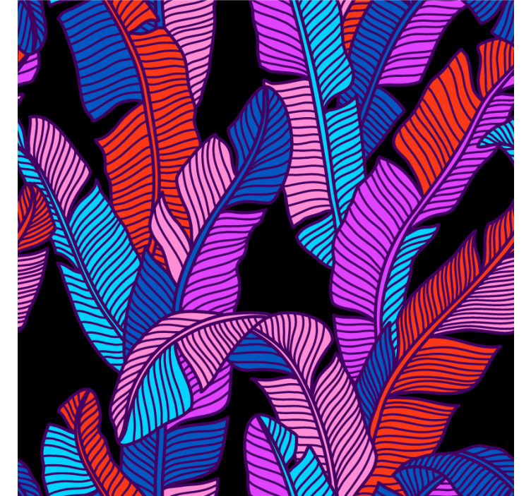 Portavasos patrones de hojas vibrantes - TenVinilo