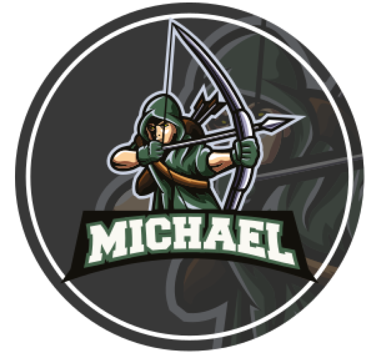 Portavasos personalizable arquero con nombre - TenVinilo