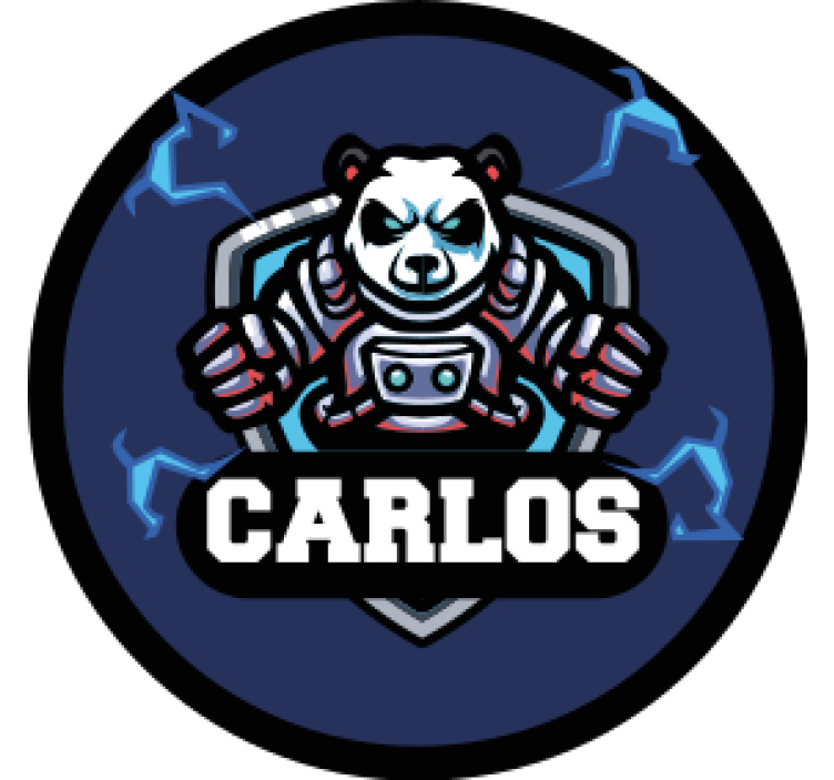 Portavasos cerveza emblema de panda con nombre - TenVinilo