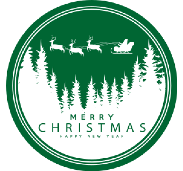 Posavasos navideño Feliz navidad con telones de fondo de navidad - TenVinilo