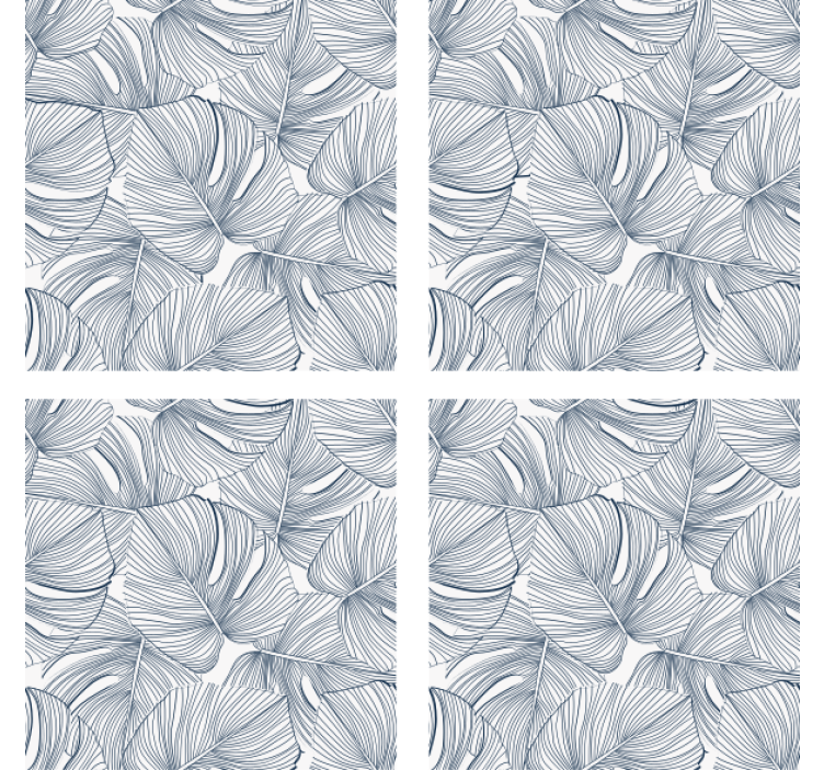 Portavasos diseño de patrón de hojas - TenVinilo