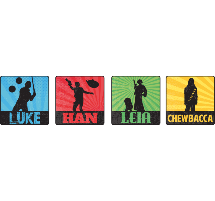 Portavasos frikis siluetas de personajes icónicos - TenVinilo