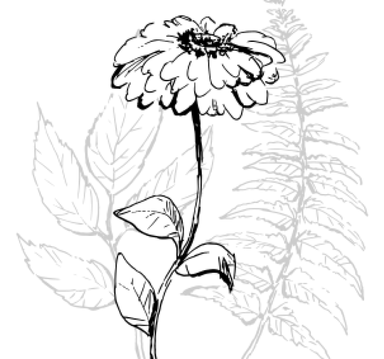 Portavasos arte lineal botánico - TenVinilo