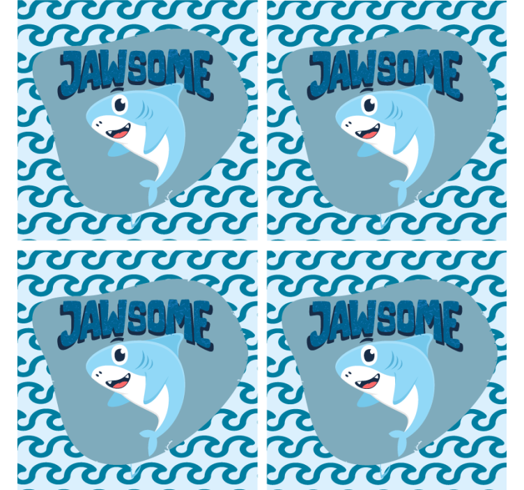 Posavasos moderno Diseño asombroso criaturas marinas - TenVinilo