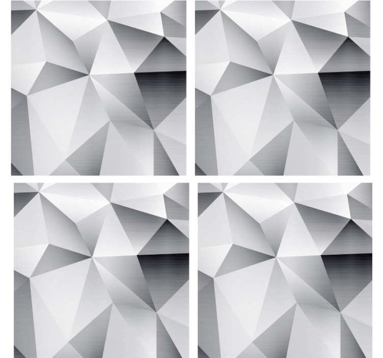 Portavasos patrón metálico geométrico - TenVinilo