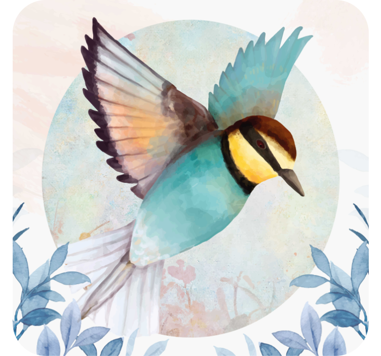 Portavasos frikis pájaro volador colorido - TenVinilo