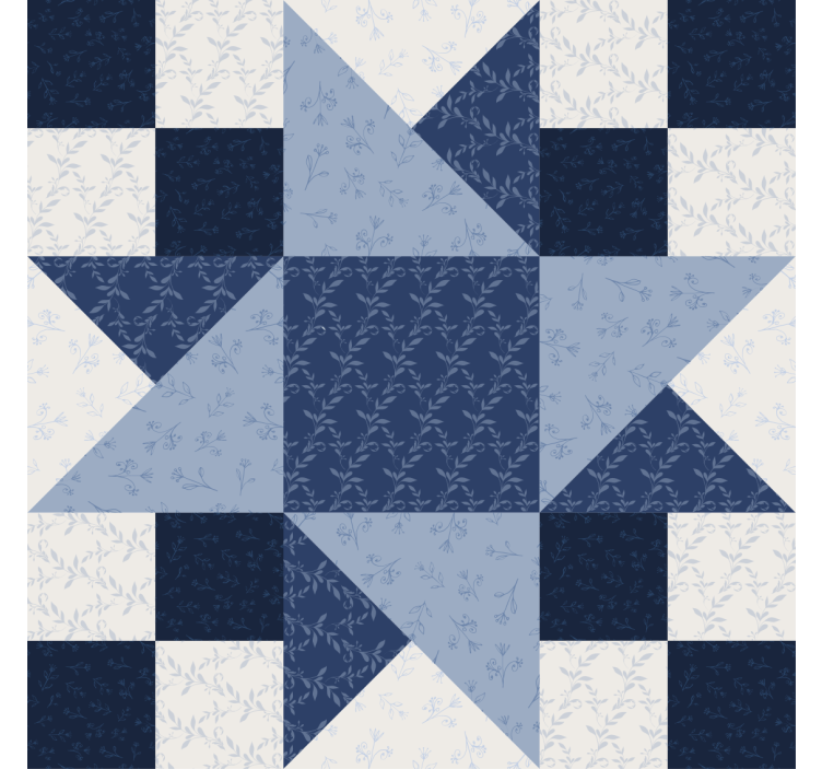 Portavasos patrón estrella floral elegante - TenVinilo