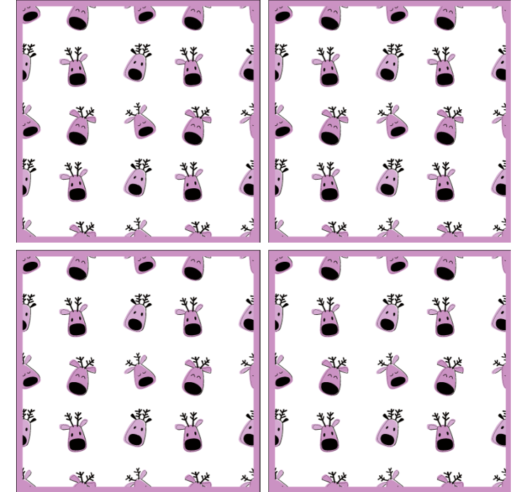 Portavasos navideño caras de reno juguetonas - TenVinilo