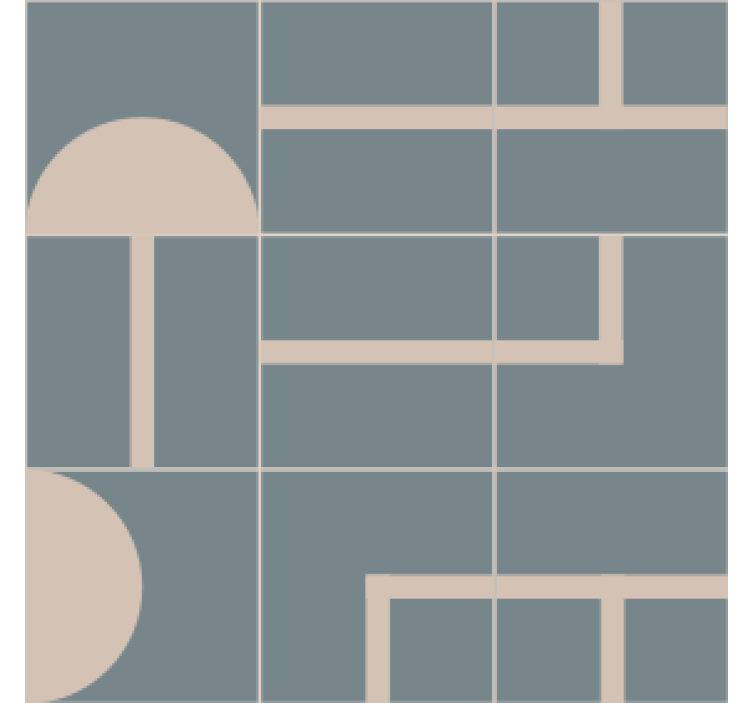 Portavasos moderno con patrón geométrico curvado - TenVinilo