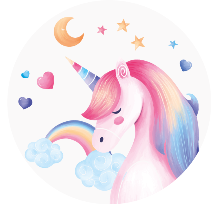 Portavasos frikis ilustración de unicornio caprichoso - TenVinilo