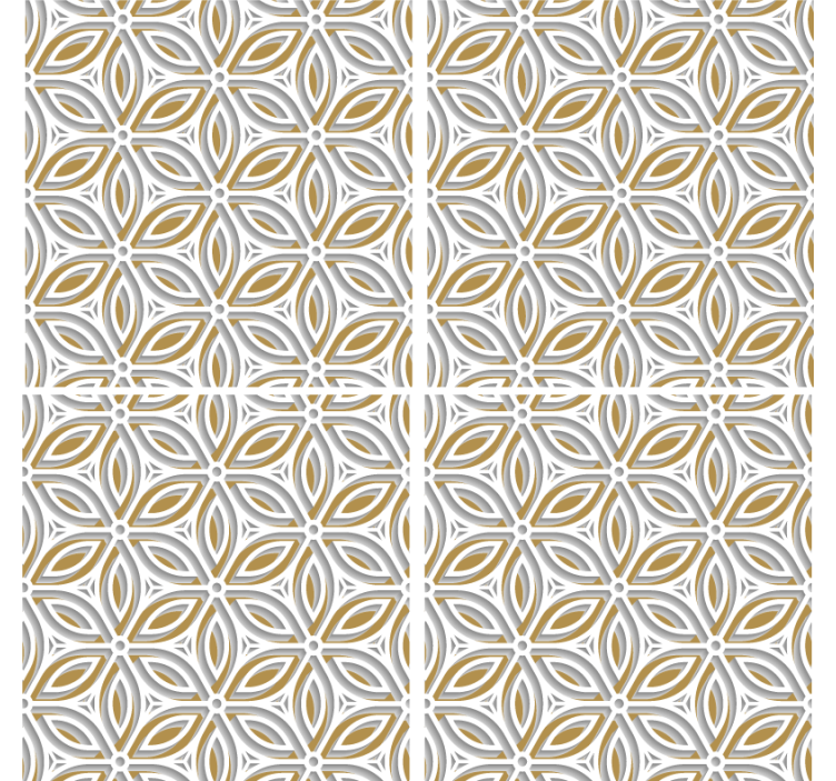 Portavasos elemento floral intrincado - TenVinilo