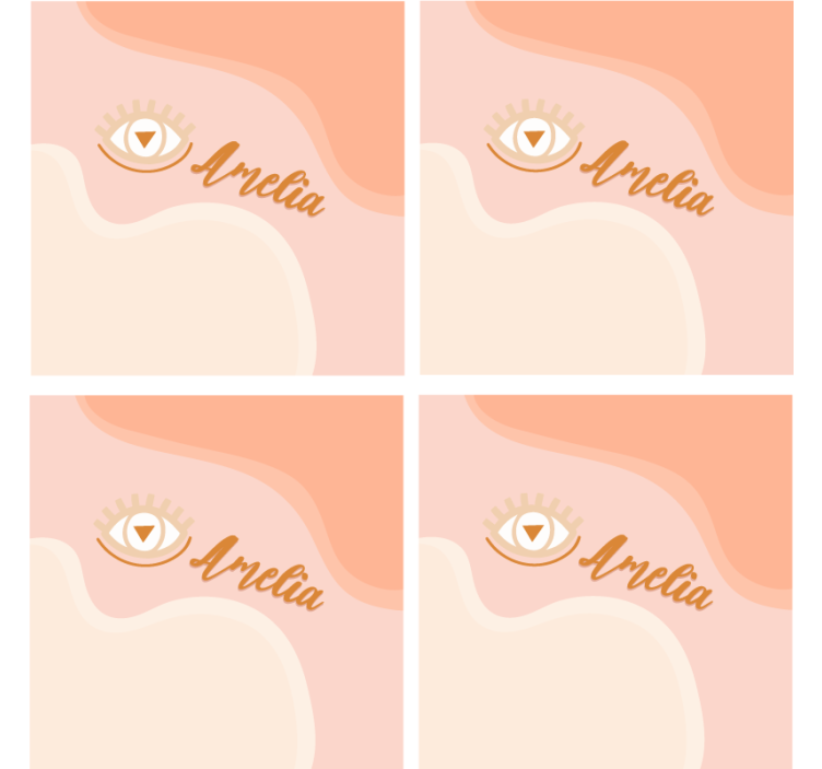 Portavasos personalizable curvas suaves personalizadas - TenVinilo