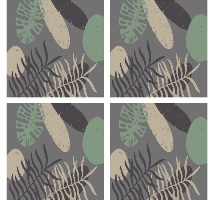 Portavasos con patrón texturizado de hojas - TenVinilo