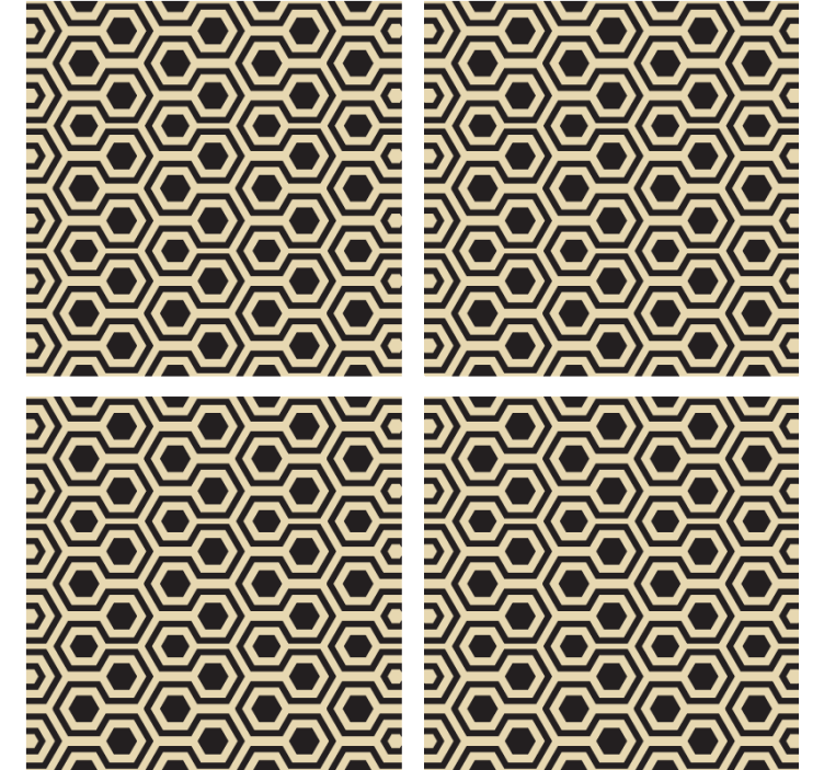 Portavasos diseño de patrón de panal - TenVinilo